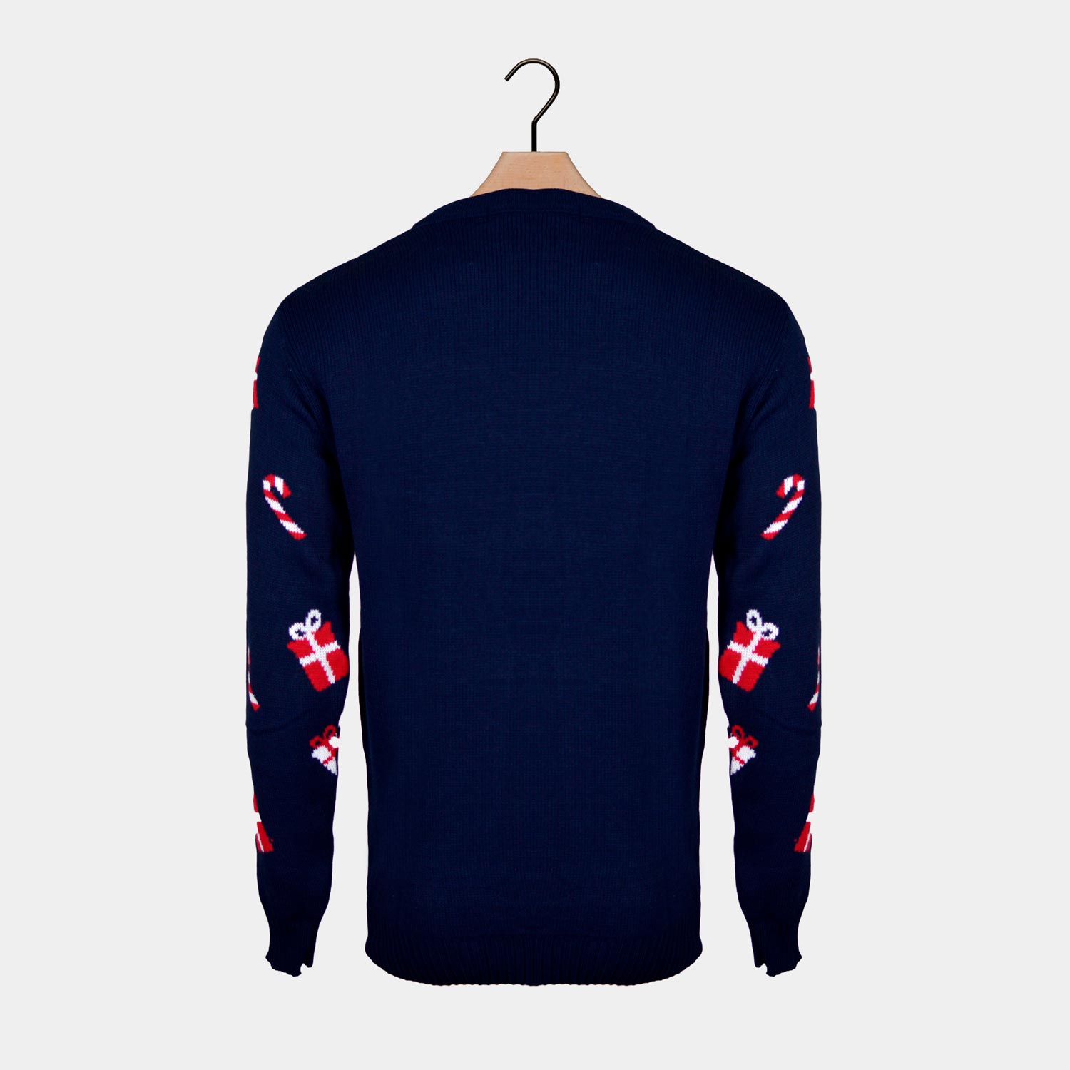 Suéter Navideño Parejas Papá Noel y Elfo Espalda