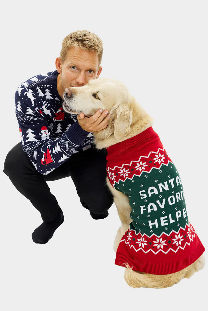 Suéter de Navidad para Perros Ayudante de Santa Claus