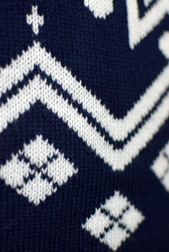 Suéter de Navidad Niña y Niño Renos y Estrellas Azul Nordic