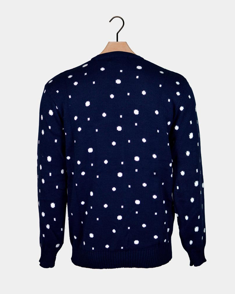 sueter Navideño para Hombre Merry Christmas and Happy New Year Espalda