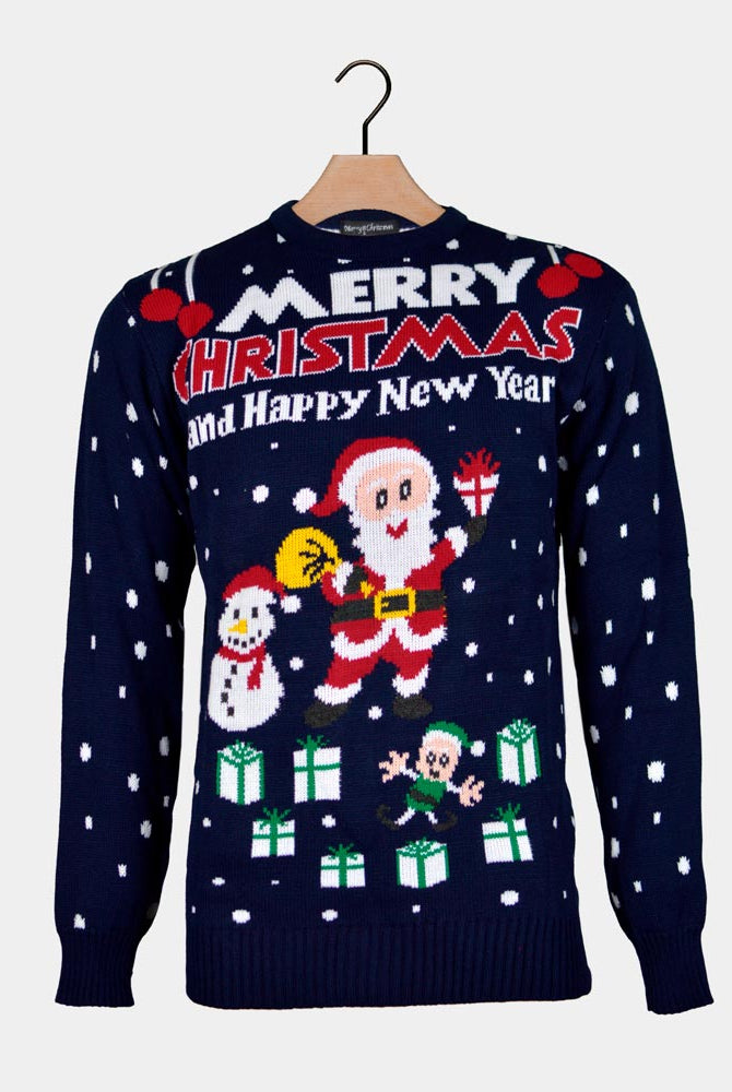 sueter Navideño para Hombre Merry Christmas and Happy New Year