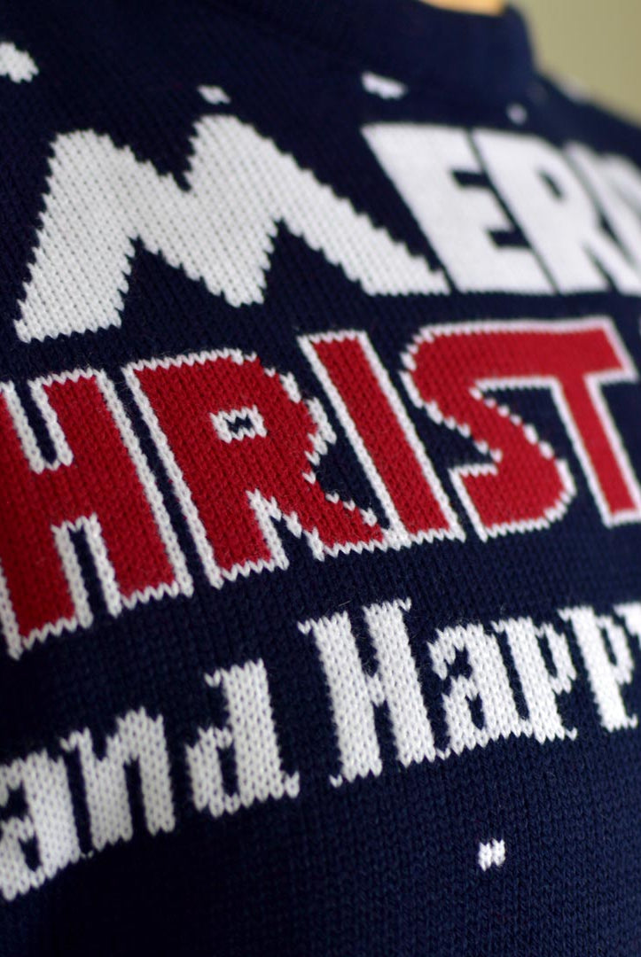 sueter Navideño para Mujer Merry Christmas and Happy New Year Detalle