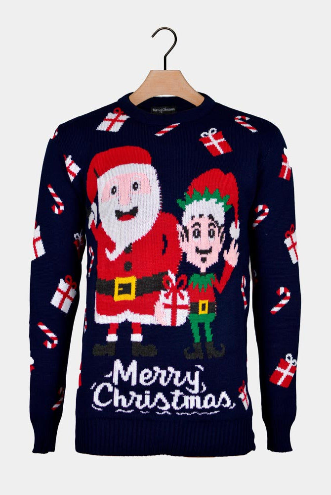 sueter Navideño para Mujer Papá Noel y Elfo