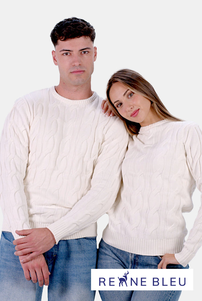 Suéter de Pareja de Algodón Orgánico Snowfall
