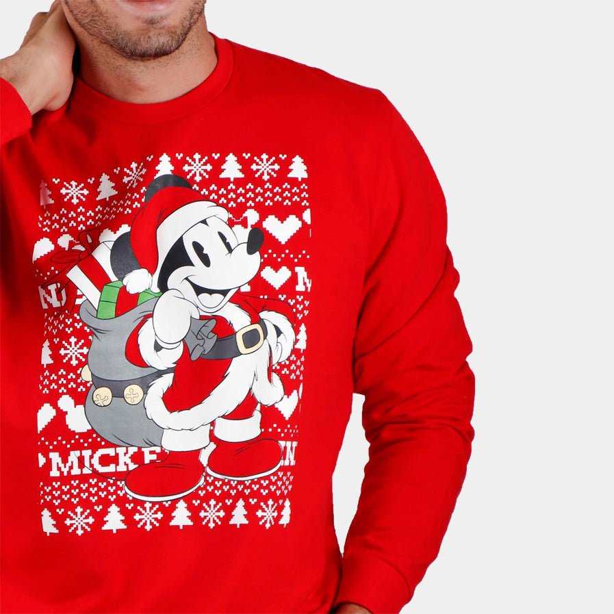 Sudadera Navideña Mickey Hombre Detalle