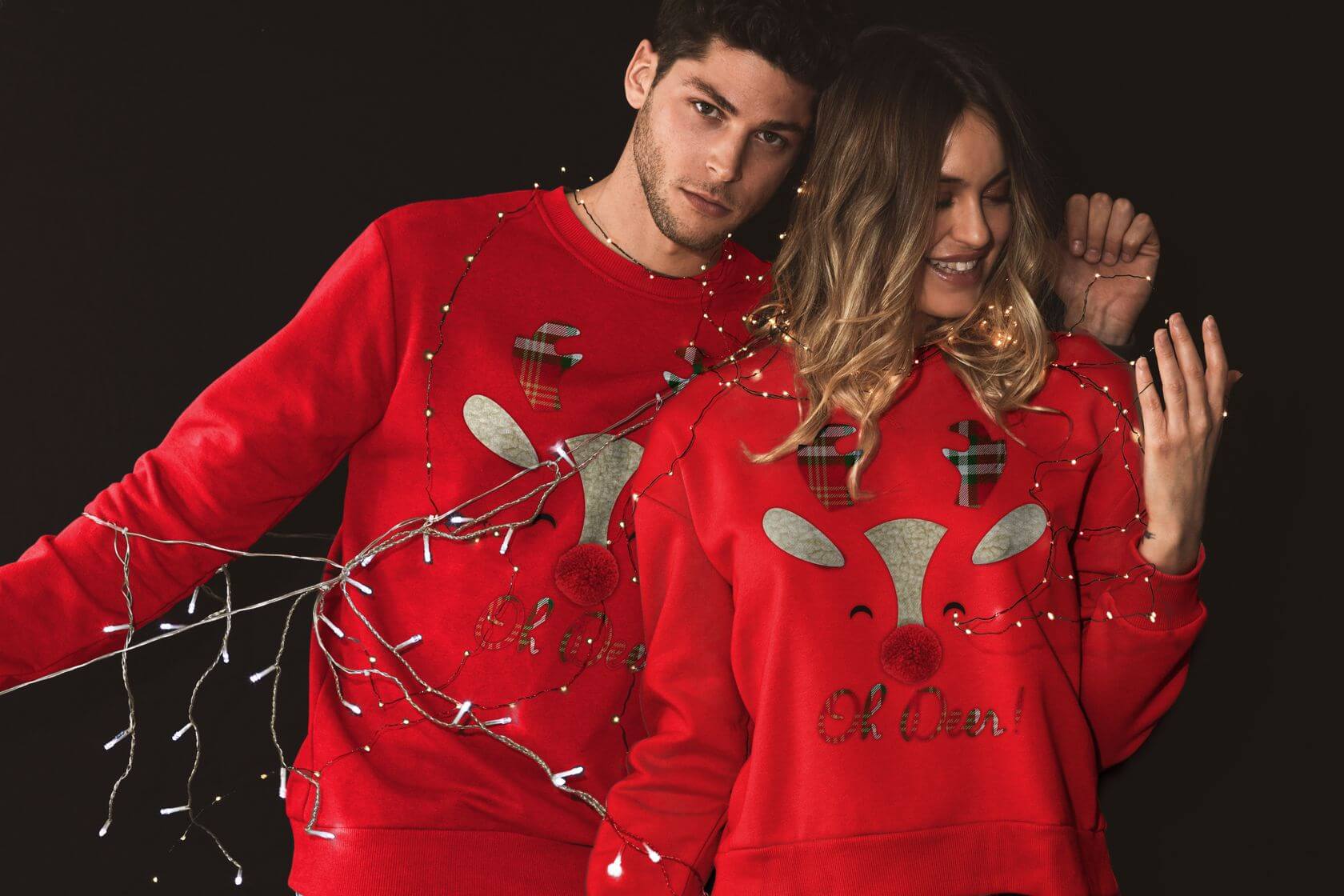 Sudadera Navideña Oh Deer! Pareja