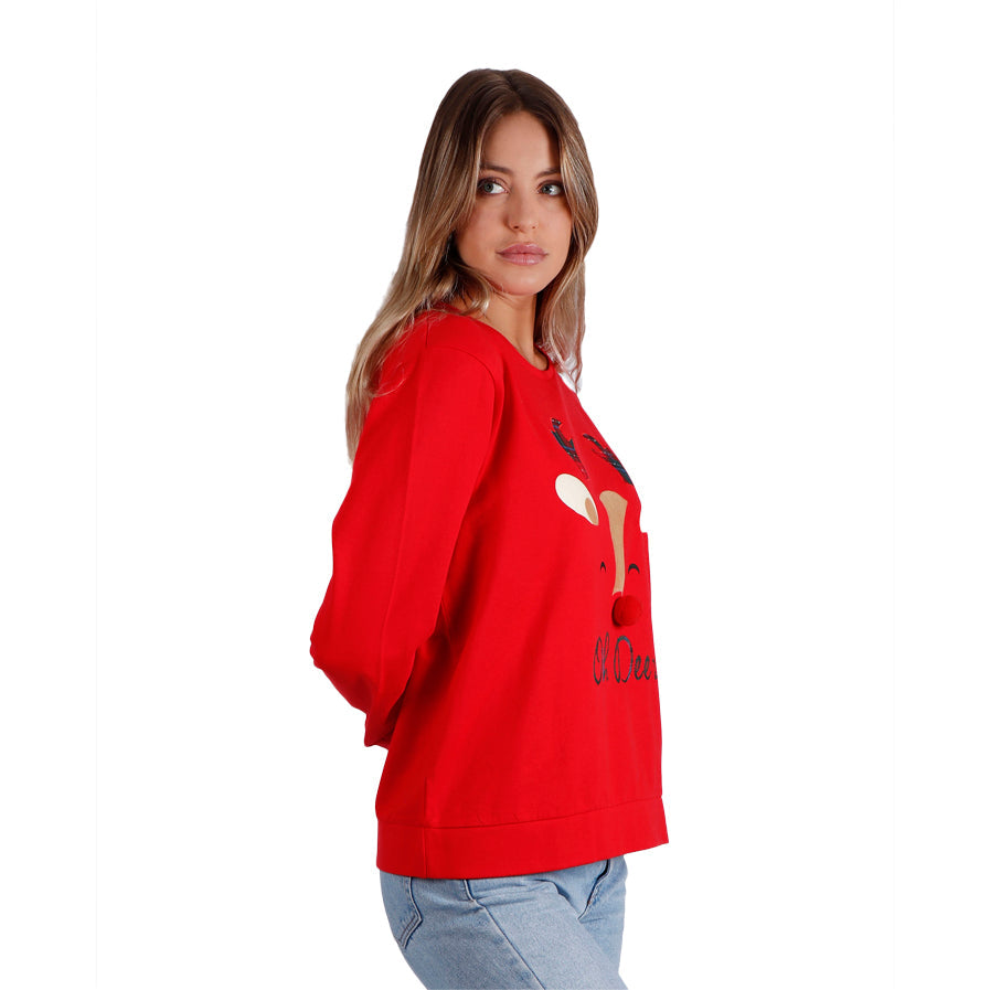 Sudadera Navideña Reno Oh Deer! Mujer