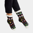 Calcetas Navideñas Afelpadas Santa, Muñecos y Regalos Unisex


