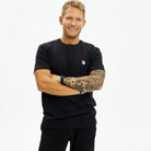 playera de Navidad para Hombre y Mujer Negra Santa
