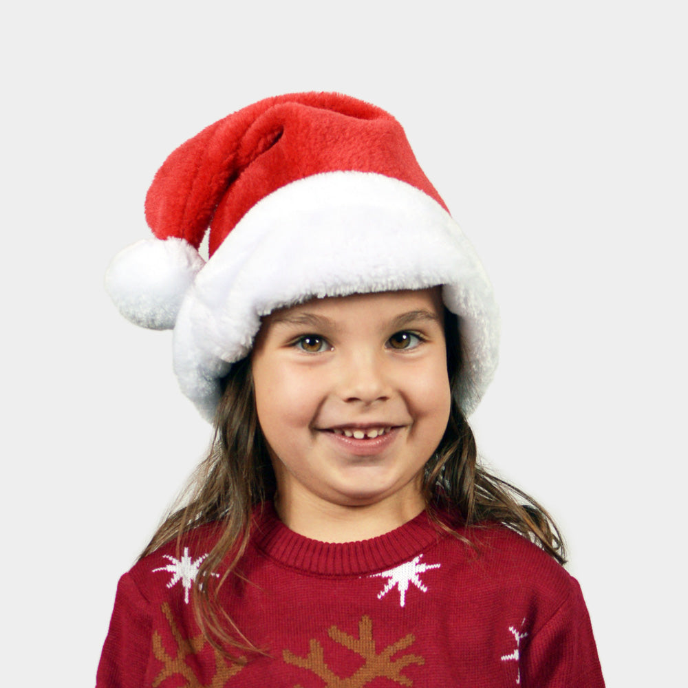 Gorro Navideño Santa Claus Suave y Gordito para Niños
