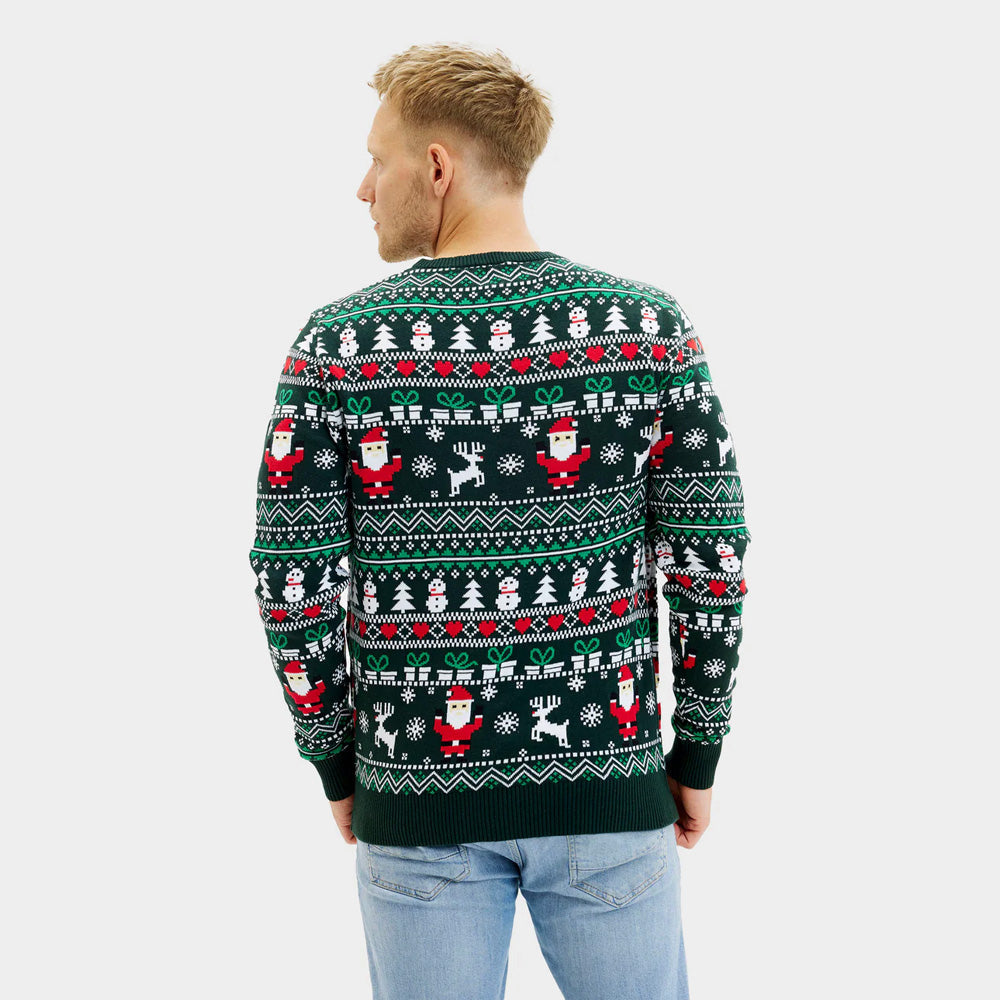 Suéter de Navidad Hombre Green Christmas Algodón Orgánico
