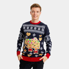 Hombre Suéter de Navidad con Luces LED Parejas Casa Gingerbread