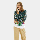 Suéter de Navidad Luces LED para Mujer Santa is Coming to Town
