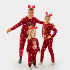 Pijama Navideña para Familia Reno Rodolfo Rojo 
