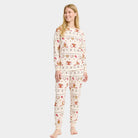 Pijama Navideña para Mujer Unisex Gingercookies Beige
