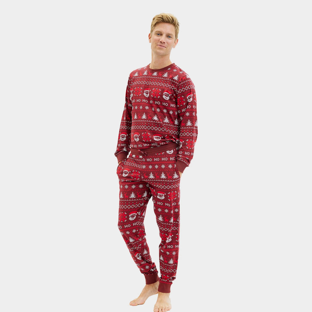 Pijama Navideña Hombre Adultos Unisex Rojo Ho Ho Ho
