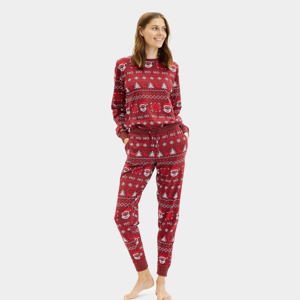 Pijama Navideña Mujer Adultos Unisex Rojo Ho Ho Ho
