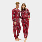 Pijama Navideña para Adultos Unisex Rojo Ho Ho Ho
