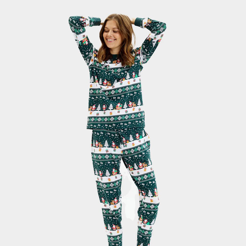 Pijama Navideña para Familia Green Jolly Christmas Mujer