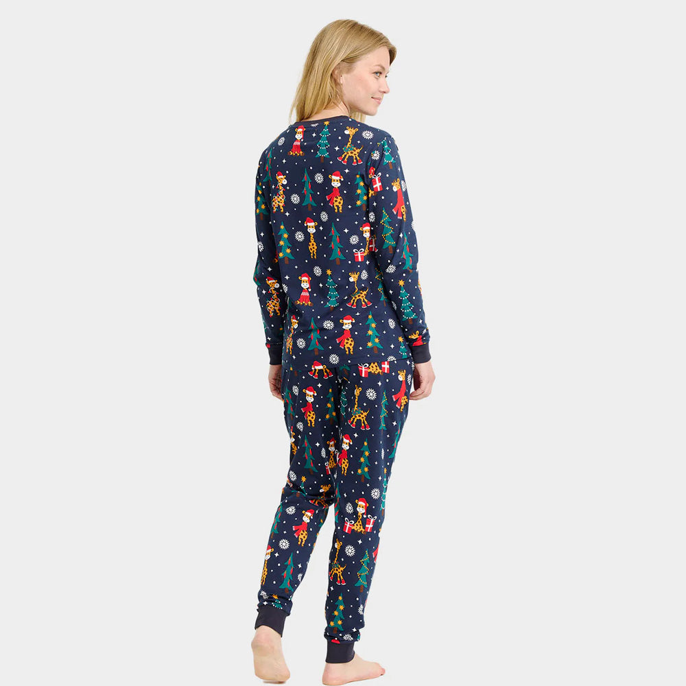Pijama Navideña  Familia Jirafas Mujer
