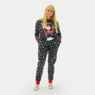 Pijama Navideña para Mujer con Papá Noel Esquiador
