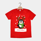 Playera Navideña Merry Christmas Pingüino