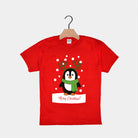 Playera Navideña para Niños Pingüino