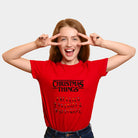 Playera Navideña Mujer Roja Christmas Things