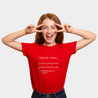Playera Navideña Mujer Roja Querido Santa