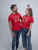 Playera Navideña Mujer y Hombre  Roja Gingerbread