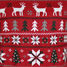 Suéter de Navidad para Hombre Rojo Renos, Árboles y Estrellas Polares Detalle