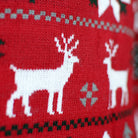 Suéter de Navidad para Niña y Niño Rojo Renos, Árboles y Estrellas PolaresDetalle Renos
