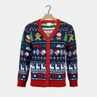 Suéter de Navidad Cárdigan Azul y Rojo para Mujer
