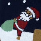 Suéter de Navidad con Luces LED para Hombre Azul Merry Christmas Santa
