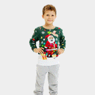 Suéter de Navidad con Luces LED Niño Familia Papá Noel hecho un Lío
