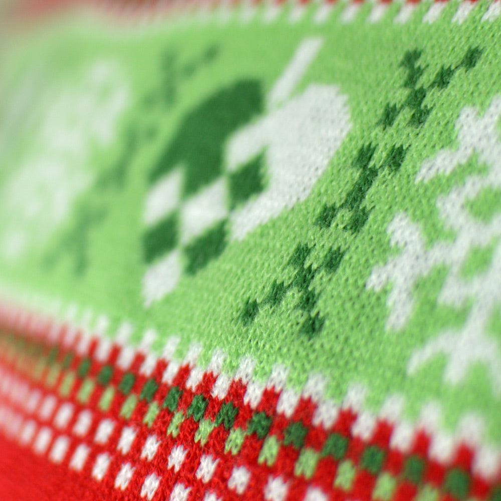 Suéter de Navidad con Luces LED para Hombre Rojo con Árbol Navidad detalle