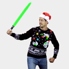 Suéter de Navidad con Luces LED para Hombre Join the Christmas Side sable láser