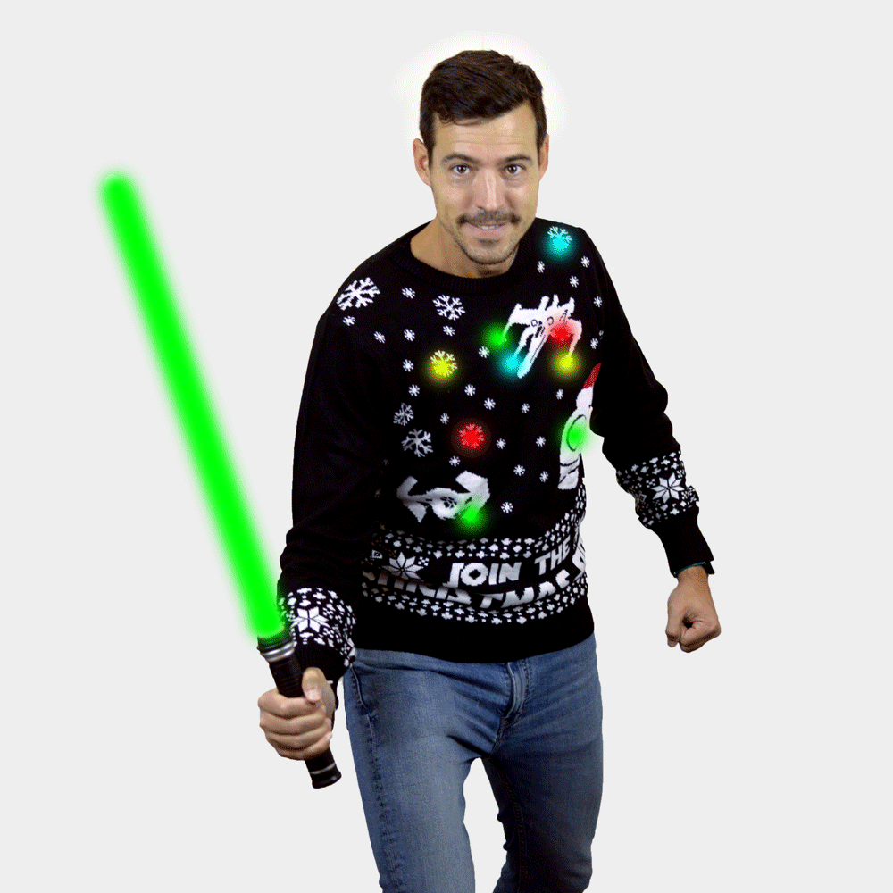 Suéter de Navidad con Luces LED Hombre Join the Christmas Side