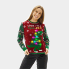 Mujer Suéter de Navidad con Luces LED Christmas Tree-Rex