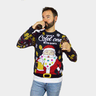 Suéter de Navidad Hombre Luces LED para Mujer Santa con Cerveza
