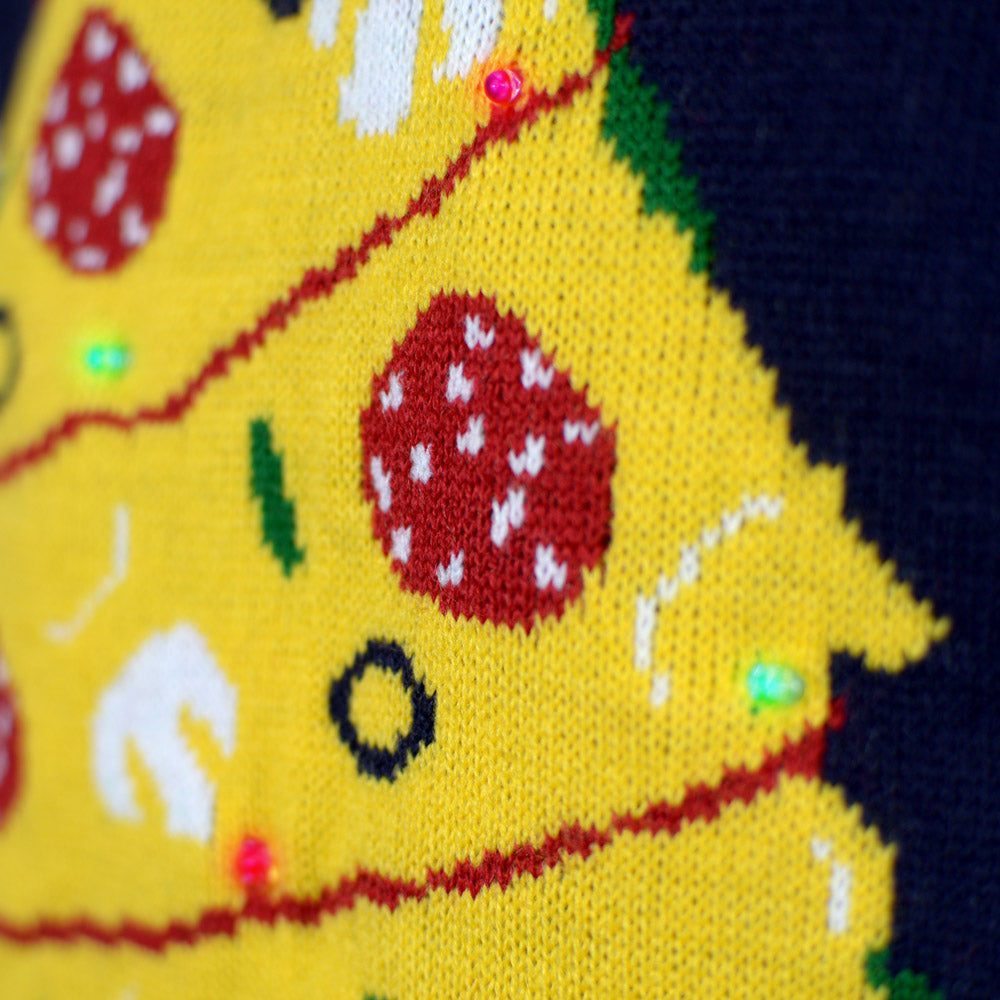 Suéter de Navidad con Luces LED Parejas Christmas Food detalle 2