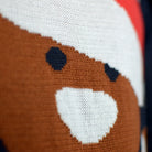 Suéter de Navidad para Familia Azul Gingerbread detalle