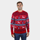 Suéter de Navidad para Familia Rojo Canadá hombre