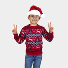 Suéter de Navidad para Familia Rojo Canadá niño