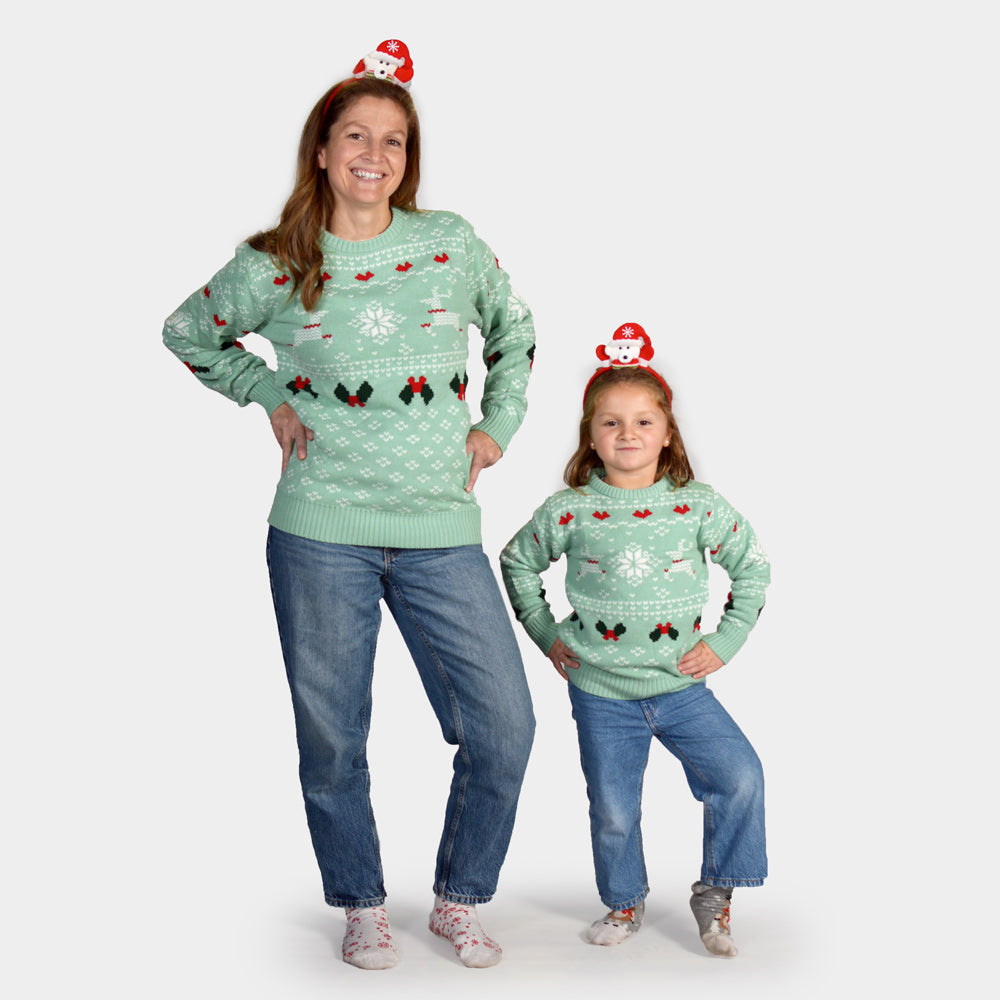 Suéter de Navidad para Familia Verde Sweet Christmas – Suéter Navideño