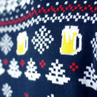 Suéter de Navidad para Hombre Beer Pocket 3D detalle