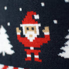 Suéter de Navidad para Hombre Cárdigan Azul Estrellas Polares Santa
