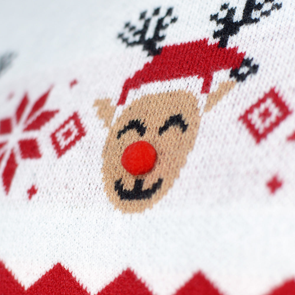 Suéter de Navidad para Hombre Reno Adorable 3D
