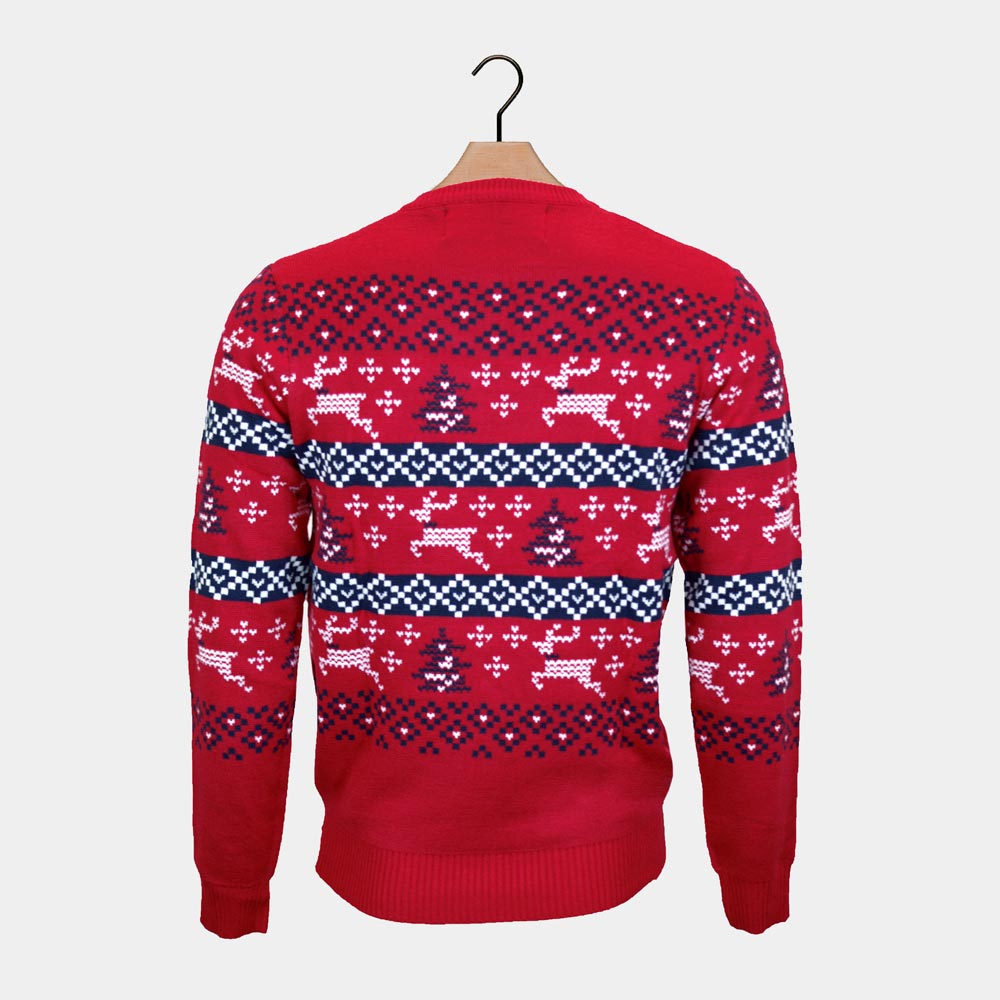 Suéter de Navidad para Hombre Rojo Canadá espalda