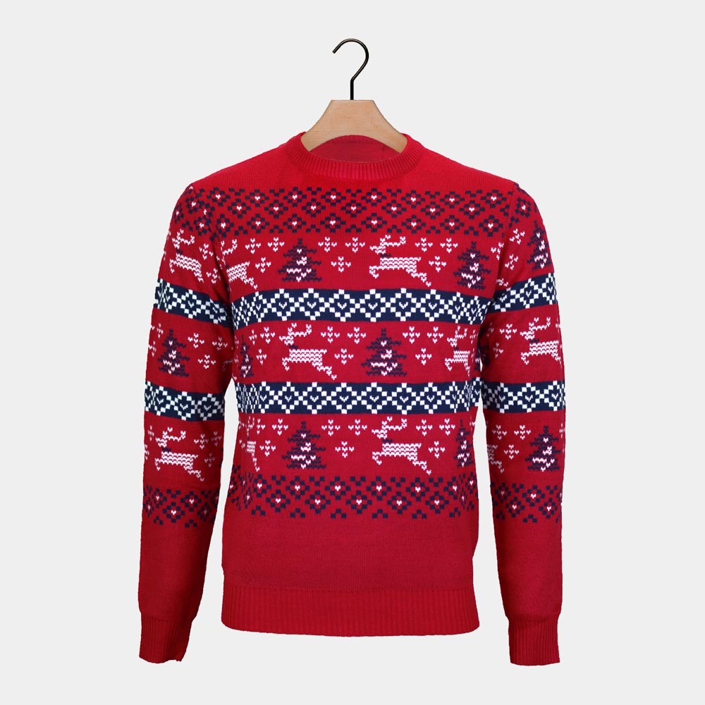 Suéter de Navidad para Hombre Rojo Canadá